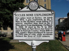 Eccles Mine Disaster Historic Marker