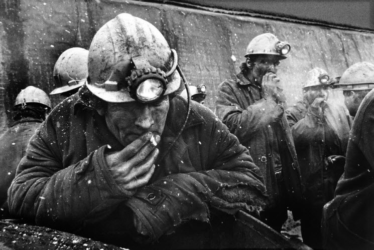 Miners smoking